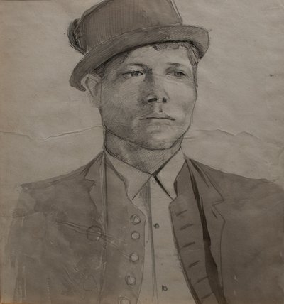 Boy with a Hat by Laszlo Mednyanszky